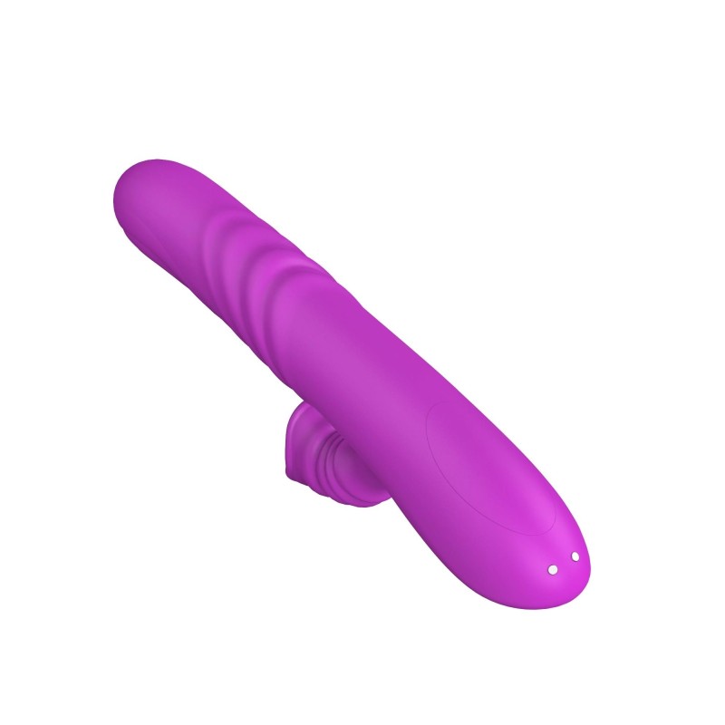 Wibrator-Angelia, USB 3 functions of thrusting / 20 vibrations Purple